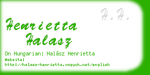 henrietta halasz business card